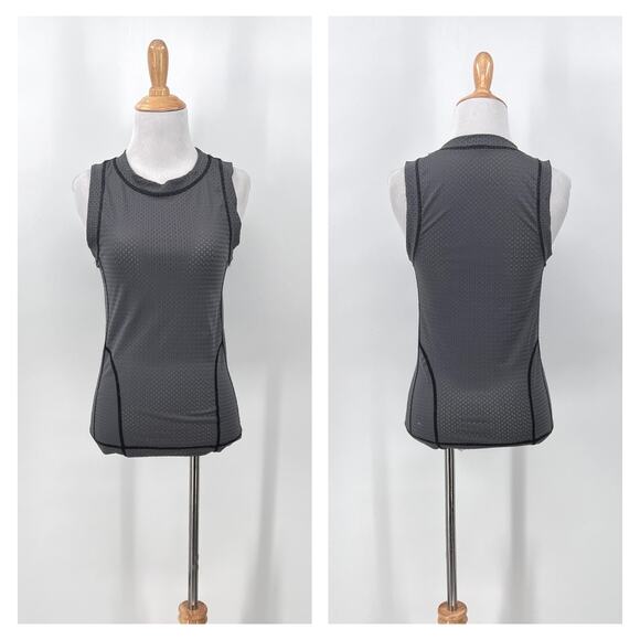VIMMIA Perforated Tank Top Womens Small Gray Sleeveless Muscle Tee Workout - Picture 3 of 12